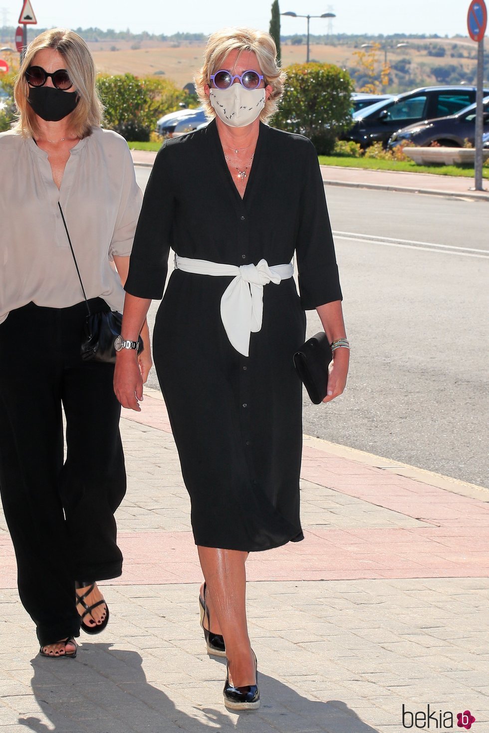 Simoneta Gómez-Acebo en el funeral de Jaime Carvajal