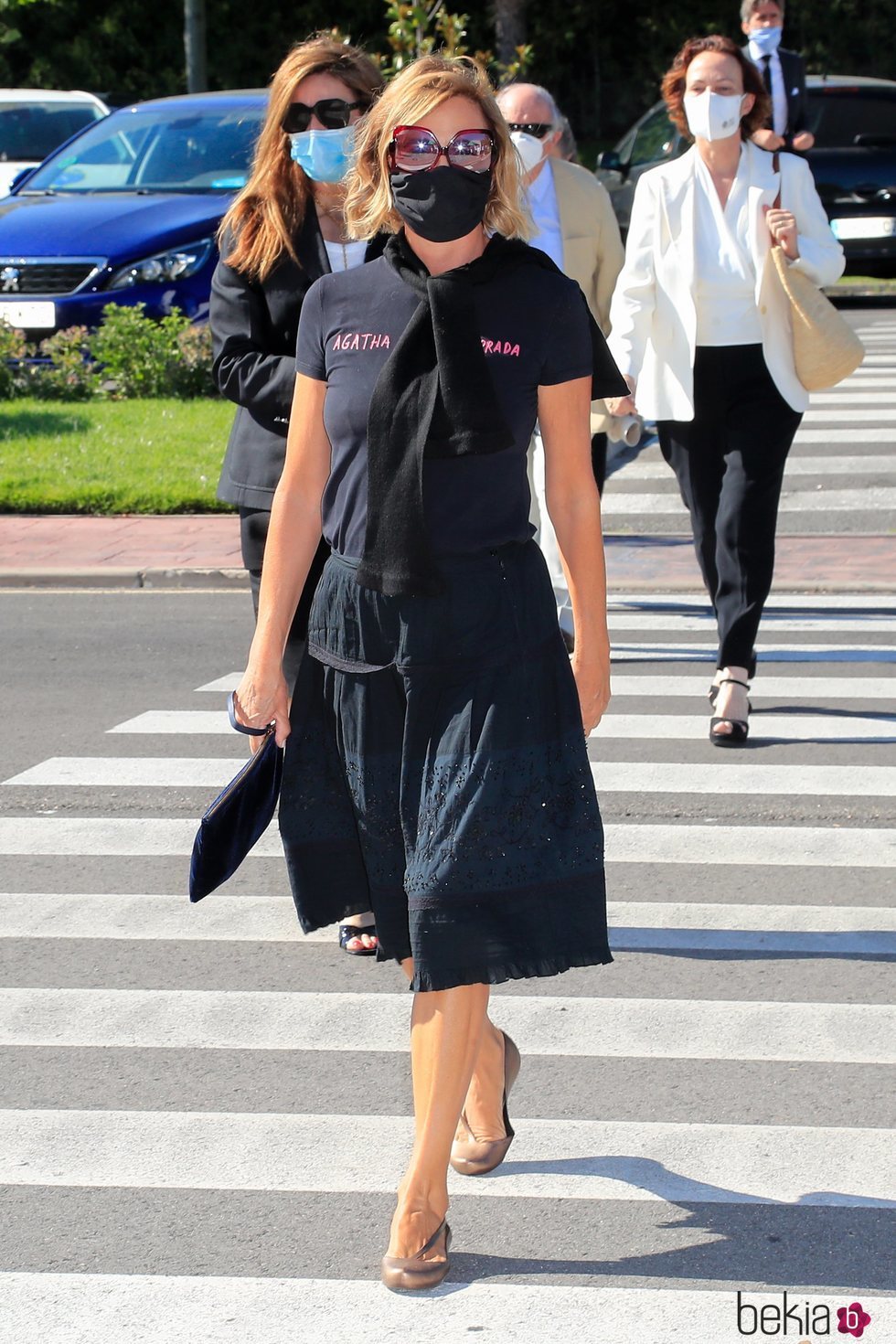 Ágatha Ruiz de la Prada en el funeral de Jaime Carvajal