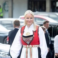 Mette-Marit de Noruega en la Confirmación de Sverre Magnus de Noruega