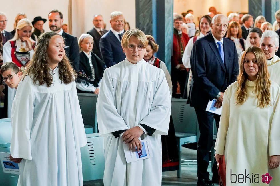 Sverre Magnus de Noruega en la celebración de su Confirmación