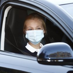 La Princesa Leonor con mascarilla en la vuelta al cole