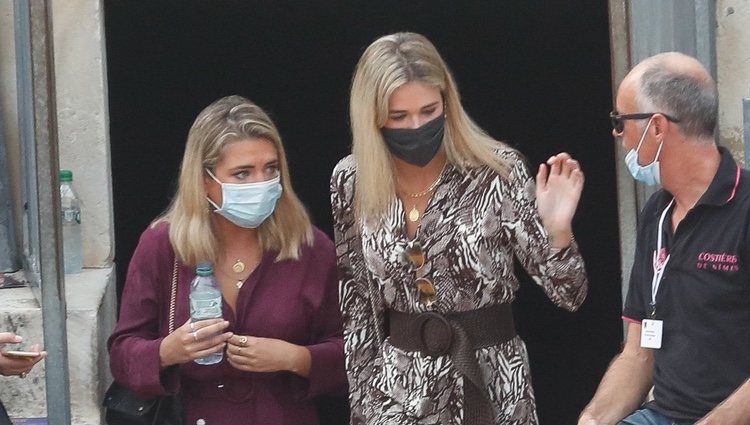 Ana Soria llegando a la plaza de toros de Nimes