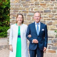 Amaury de Lannoy y Astrid de Lannoy en el bautizo de Carlos de Luxemburgo