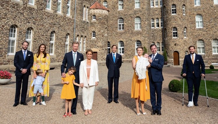 La Familia Ducal de Luxemburgo en el bautizo de Carlos de Luxemburgo