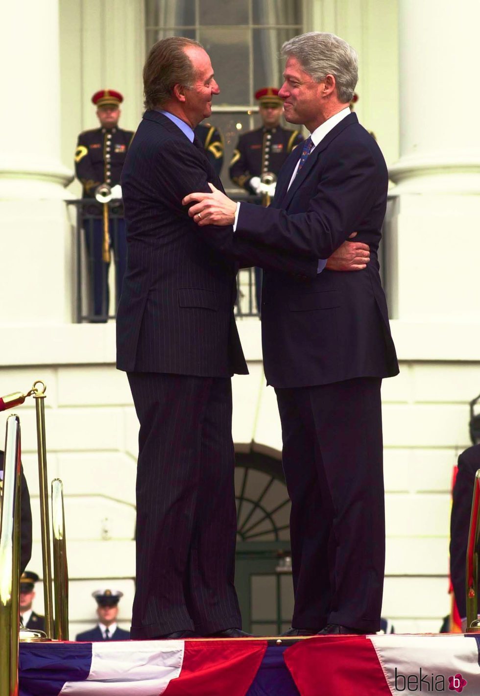 El Rey Juan Carlos y Bill Clinton en la Casa Blanca