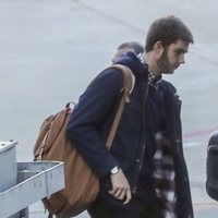 Juan Urdangarin en el aeropuerto de Barajas