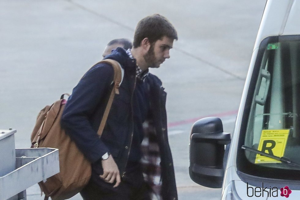 Juan Urdangarin en el aeropuerto de Barajas