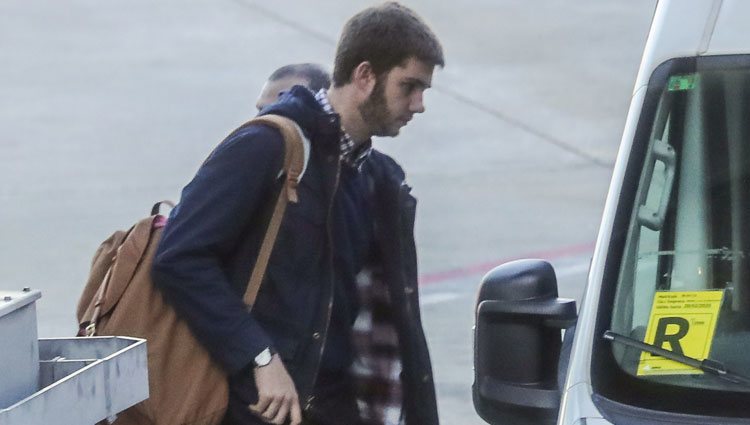 Juan Urdangarin en el aeropuerto de Barajas