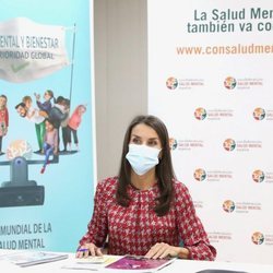 La Reina Letizia en una reunión con la Confederación de Salud Mental España