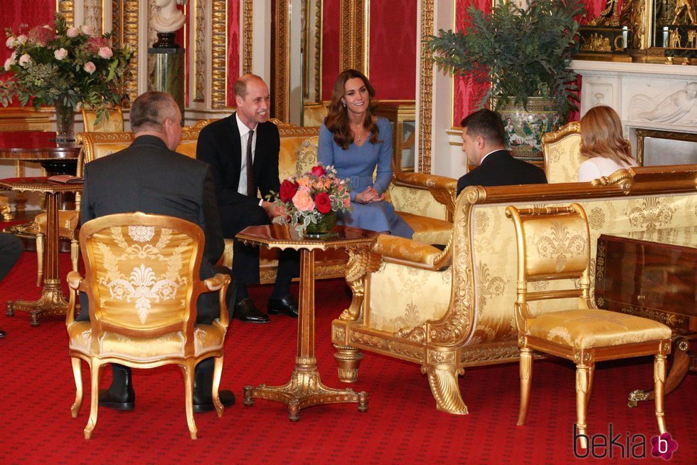 El Príncipe Guillermo y Kate Middleton con el Presidente de Ucrania y la Primera Dama en el Palacio de Buckingham