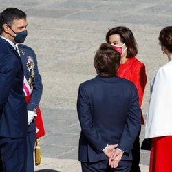 Pedro Sánchez, Margarita Robles, Isabel Díaz Ayuso y José Luis Martínez-Almeida en el Día de la Hispanidad 2020