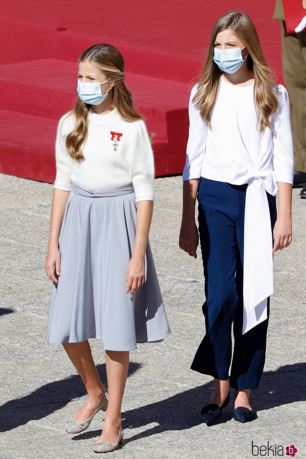 La Princesa Leonor y la Infanta Sofía en la celebración del Día de la Hispanidad 2020