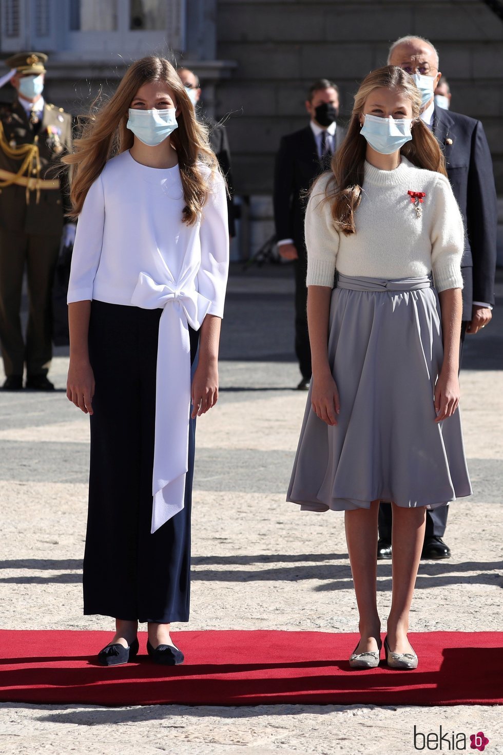 La Princesa Leonor y la Infanta Sofía en el acto del Día de la Hispanidad 2020