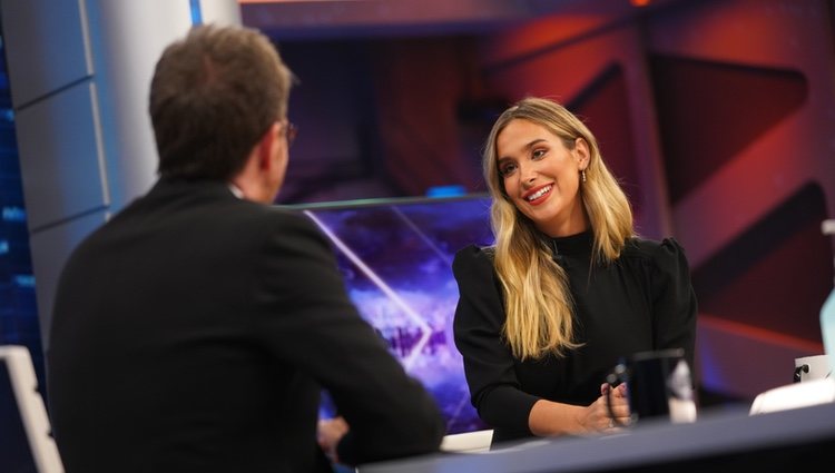 María Pombo hablando con Pablo Motos en 'El Hormiguero'