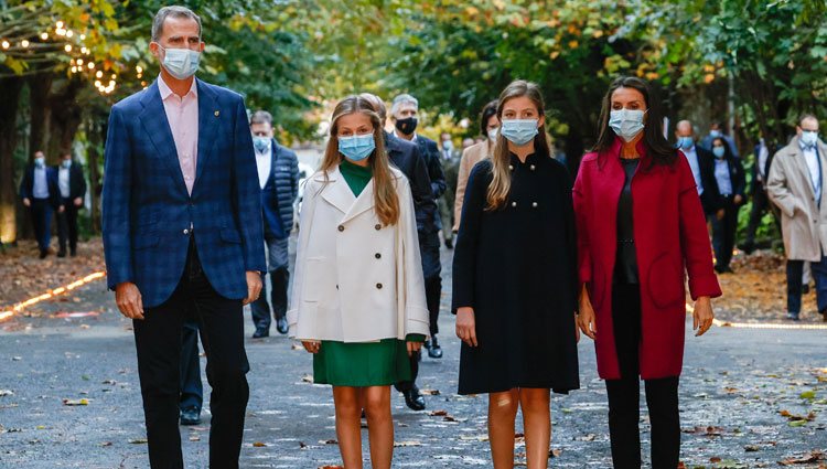 Los Reyes Felipe y Letizia, la Princesa Leonor y la Infanta Sofía en Oviedo para los Premios Princesa de Asturias 2020