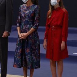 La Reina Letizia y la Infanta Sofía en la audiencia a los galardonados de los Premios Princesa de Asturias 2020