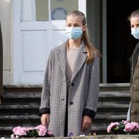 La Princesa Leonor y la Infanta Sofía durante su visita a Somao, Pueblo Ejemplar de Asturias 2020