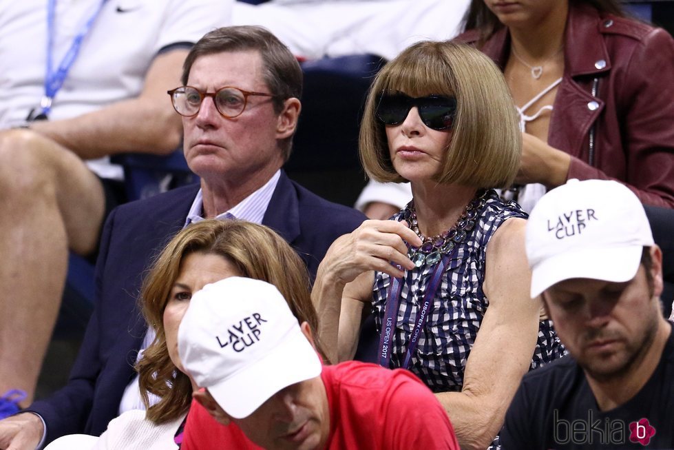 Anna Wintour y Shelby Bryan en el US Open 2017