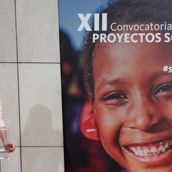 La Reina Letizia presidiendo la XII Convocatoria de Proyectos Sociales del Banco Santander