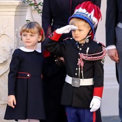 Jacques y Gabriella de Mónaco en el Día Nacional de Mónaco 2020