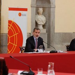 El Rey Felipe da un discurso en el Consejo Científico del Real Instituto Elcano de Estudios Internacionales y Estratégicos