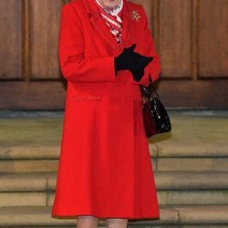 La Reina Isabel en un encuentro con voluntarios y trabajadores esenciales en Windsor Castle