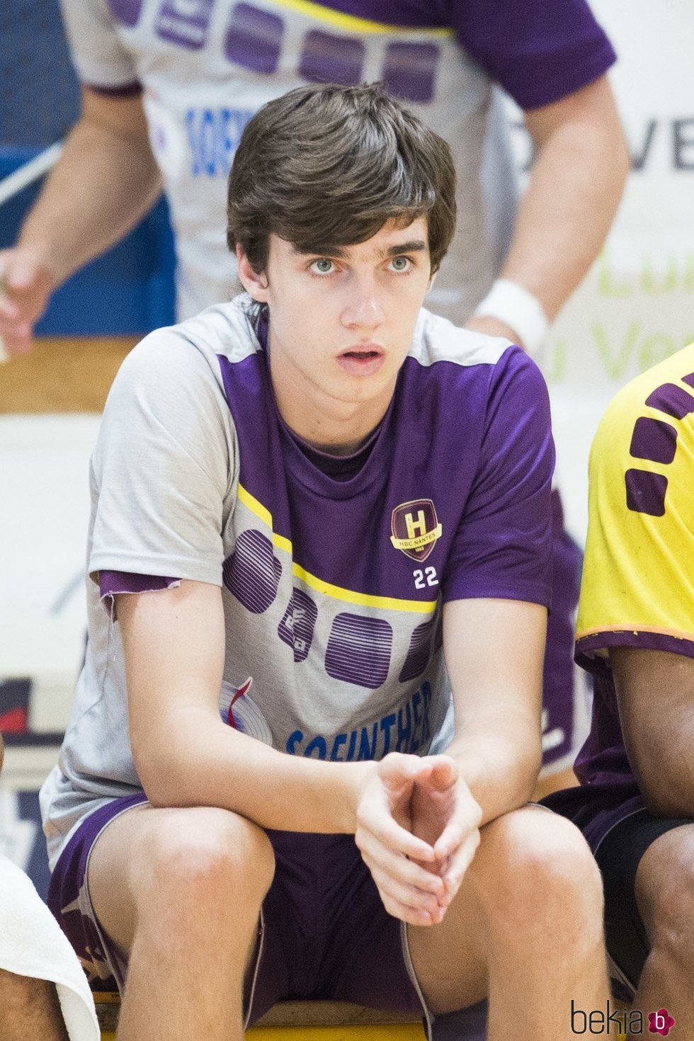 Pablo Urdangarin en un partido de balonmano en Francia