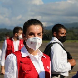 La Reina Letizia a su llegada a Honduras para un viaje de cooperación