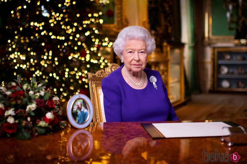 La Reina Isabel durante su discurso de Navidad 2020