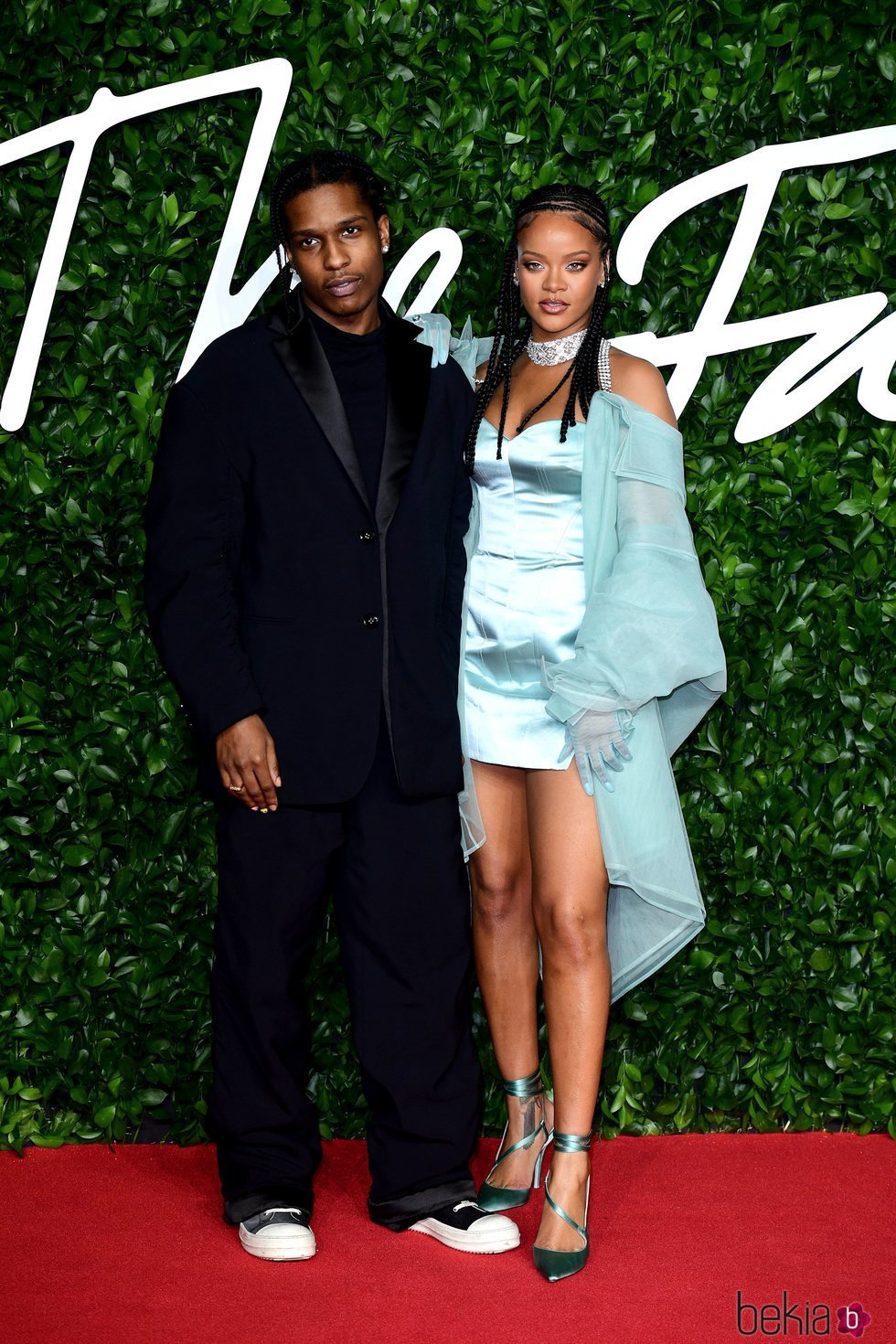 Rihanna y ASAP Rocky en el photocall de the Fashion Awards 2019 en Londres