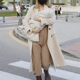 María Pombo con su hijo Martín en brazos en su presentación