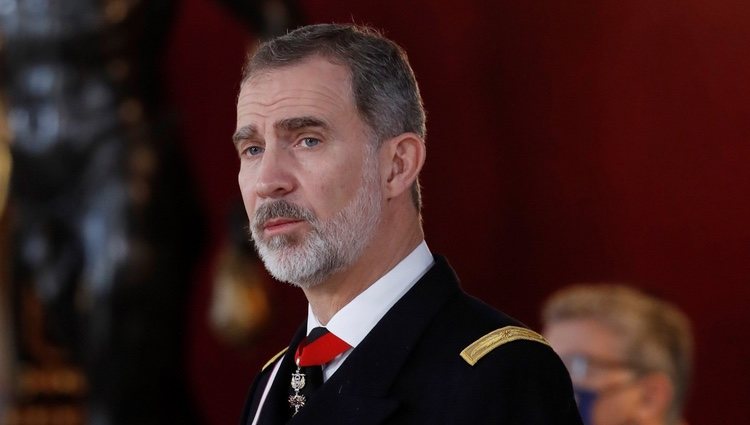 El Rey Felipe durante su discurso de la Pascua Militar 2021