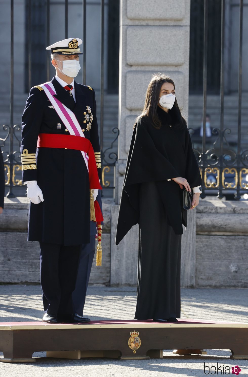 Los Reyes Felipe y Letizia presidiendo la Pascua Militar 2021