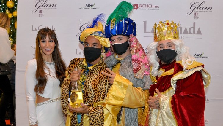 Fani Carbajo, Luis Rollán, Omar Montes y Kiko Rivera en un evento navideño en Marbella