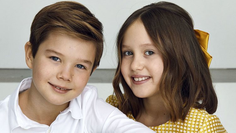 Vicente y Josefina de Dinamarca en su 10 cumpleaños