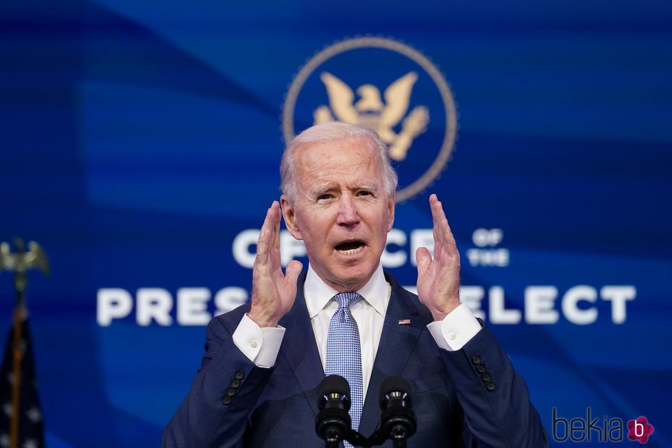 Joe Biden dando un discurso tras ser proclamado Presidente Electo de Estados Unidos