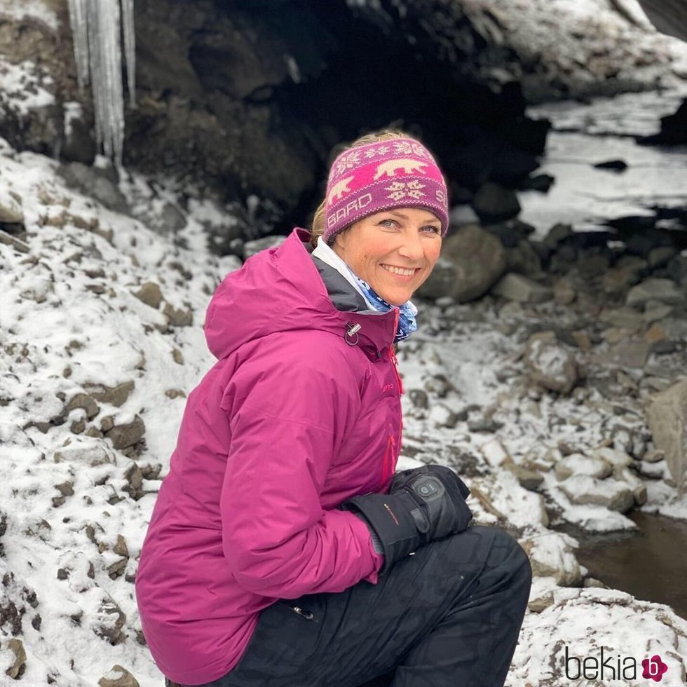 Marta Luisa de Noruega durante una expedición