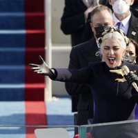 Lady Gaga cantando en la toma de posesión de Joe Biden