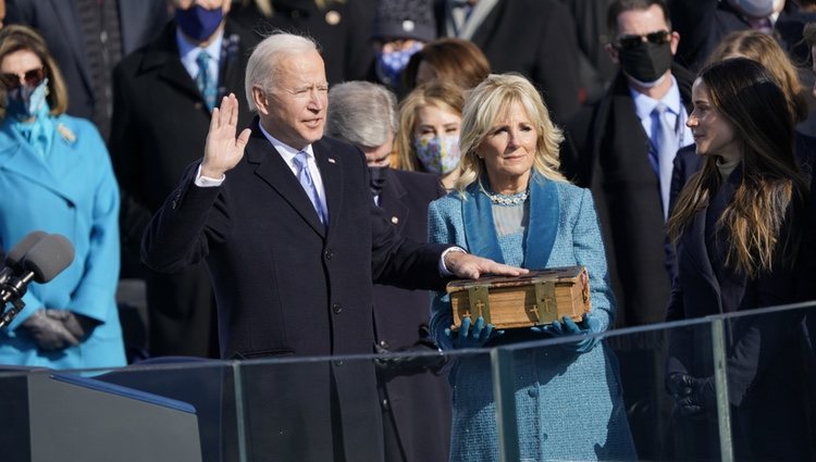 Joe Biden, tomando posesión de su cargo como 46º Presidente de Estados Unidos