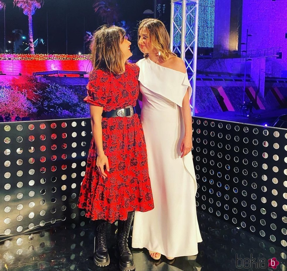 Sandra Barneda y Nagore Robles en la Nochevieja de 2020