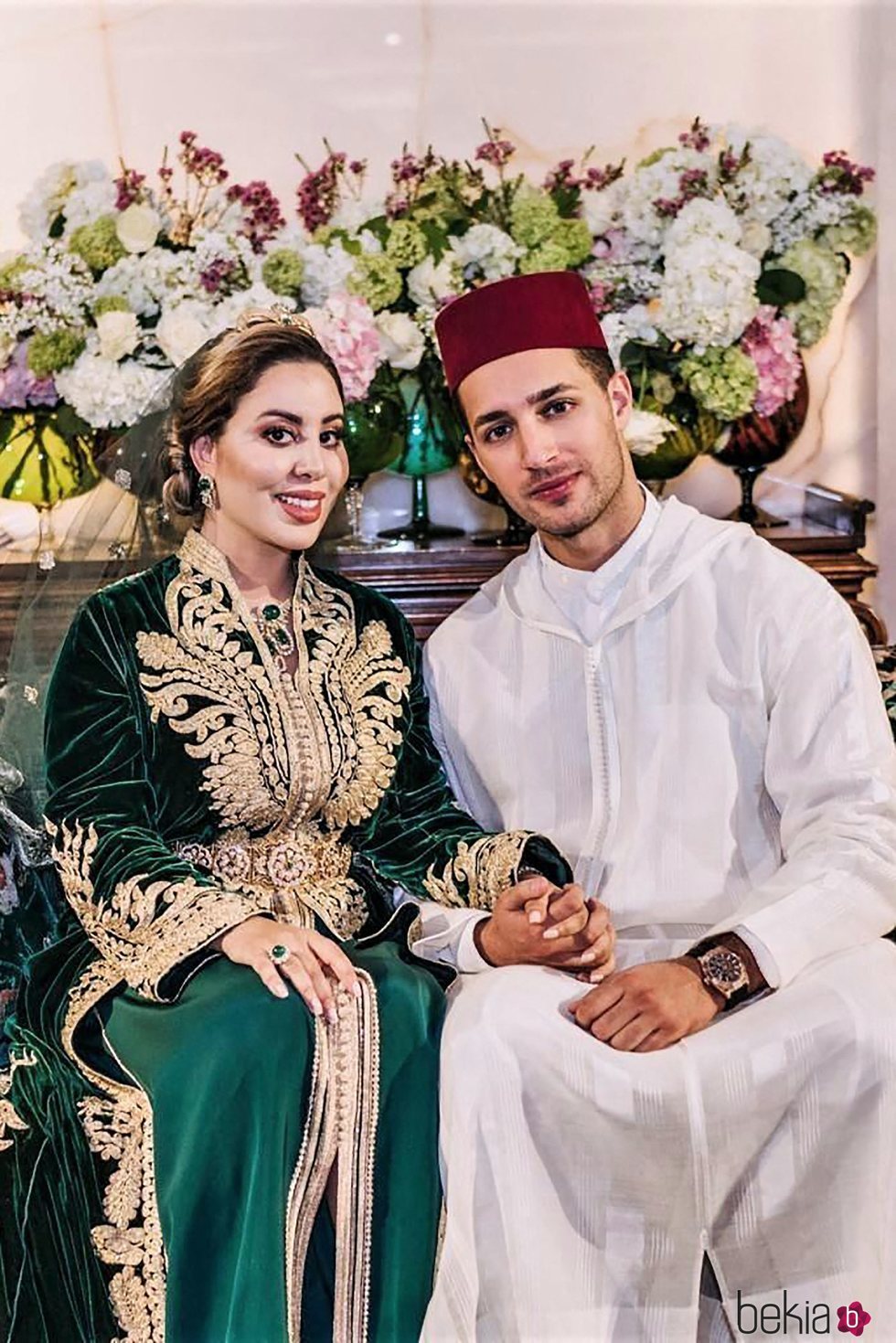 Lalla Nouhaila y Ali El Hajji en su boda