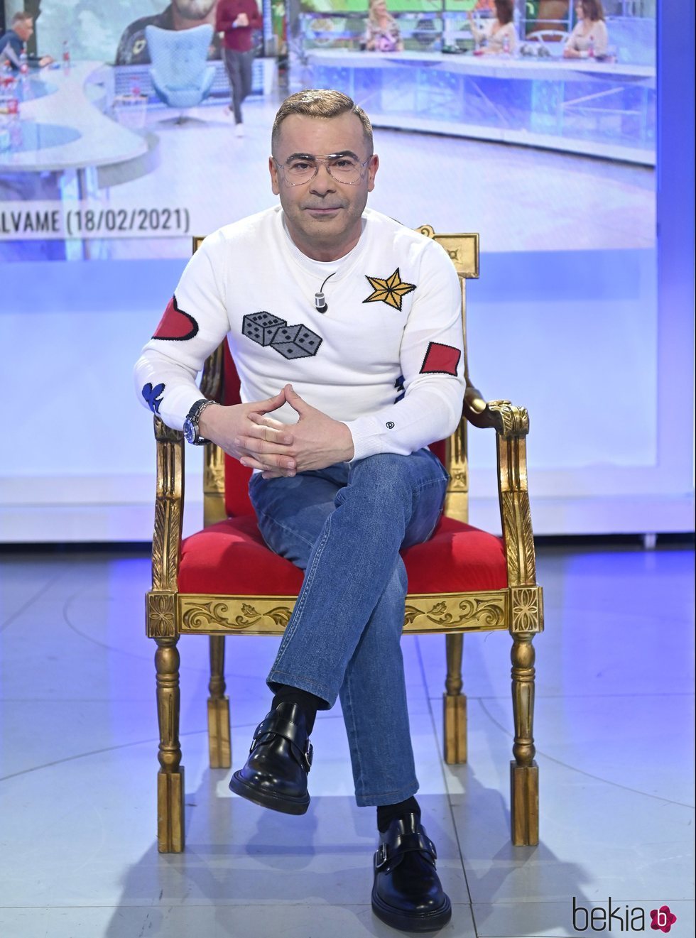 Jorge Javier Vázquez en el trono de 'MyHyV'