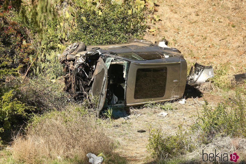 Así ha quedado el coche de Tiger Woods tras el accidente