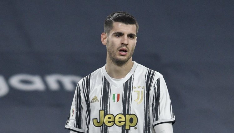 Álvaro Morata en un partido de la Juventus de Turín