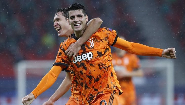 Álvaro Morata celebrando un gol con la Juventus de Turín