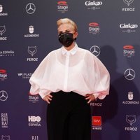 Elena Irureta en la alfombra roja de los Premios Feroz 2021