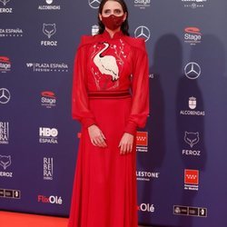 Macarena Gómez en la alfombra roja de los Premios Feroz 2021