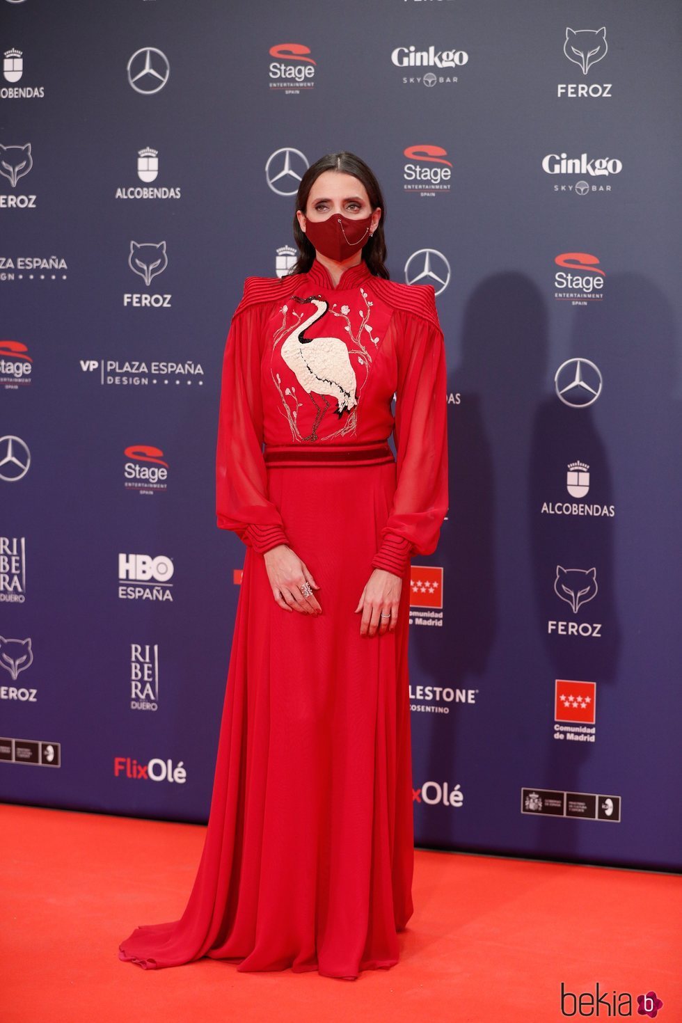 Macarena Gómez en la alfombra roja de los Premios Feroz 2021