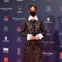 Vicky Luengo en la alfombra roja de los Premios Feroz 2021