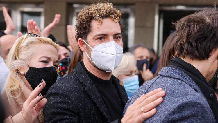 David Bisbal en la capilla ardiente de Álex Casademunt